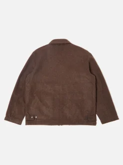 Discount Gower Jacket In Brown Melange Melton Men Jackets.