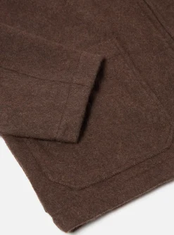 Discount Gower Jacket In Brown Melange Melton Men Jackets.