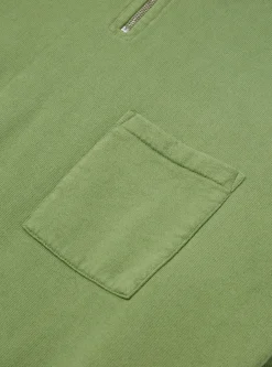 Sale Half Zip Sweatshirt In Green Dry Handle Brushback Men Tees & Sweats.