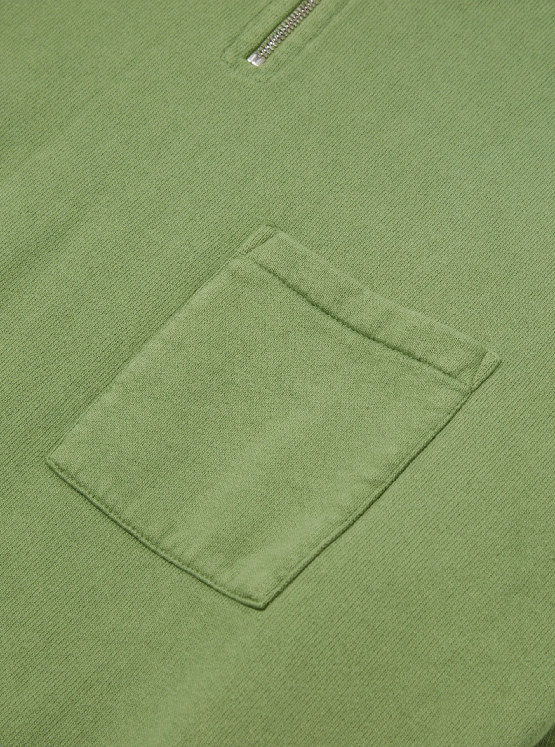 Sale Half Zip Sweatshirt In Green Dry Handle Brushback Men Tees & Sweats.
