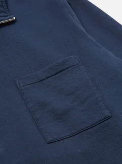 Hot Half Zip Sweatshirt In Navy Dry Handle Brushback Men Tees & Sweats.