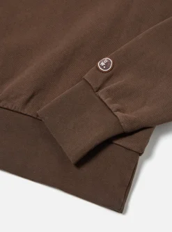 Sale Half Zip Sweatshirt In Brown Dry Handle Brushback Men Tees & Sweats.