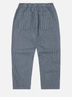 Fashion Hi Water Trouser In Indigo Hickory Stripe Denim Men Trousers.