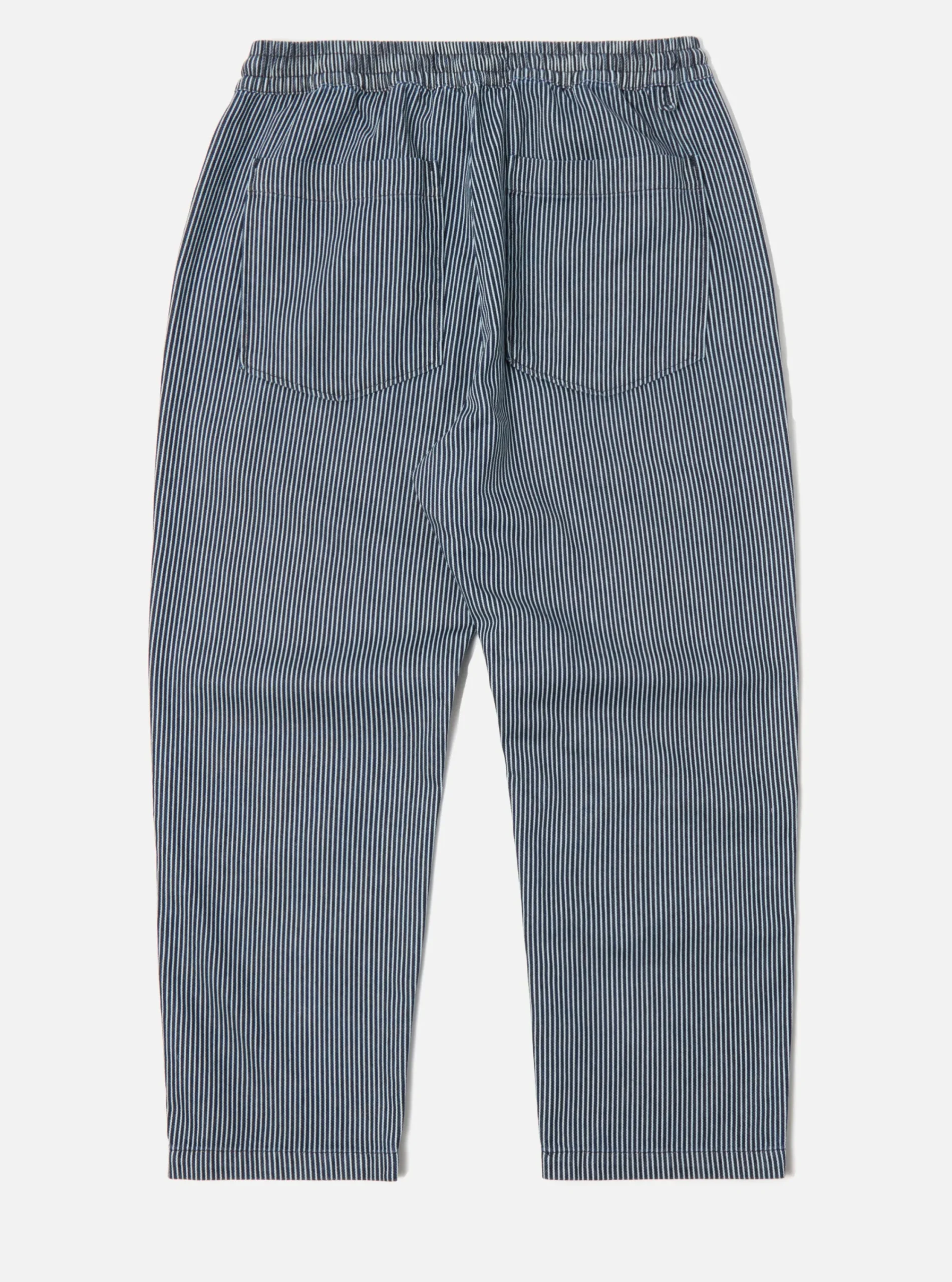 Fashion Hi Water Trouser In Indigo Hickory Stripe Denim Men Trousers.
