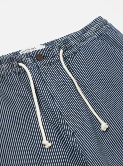 Fashion Hi Water Trouser In Indigo Hickory Stripe Denim Men Trousers.