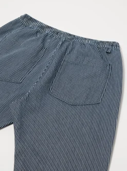 Fashion Hi Water Trouser In Indigo Hickory Stripe Denim Men Trousers.