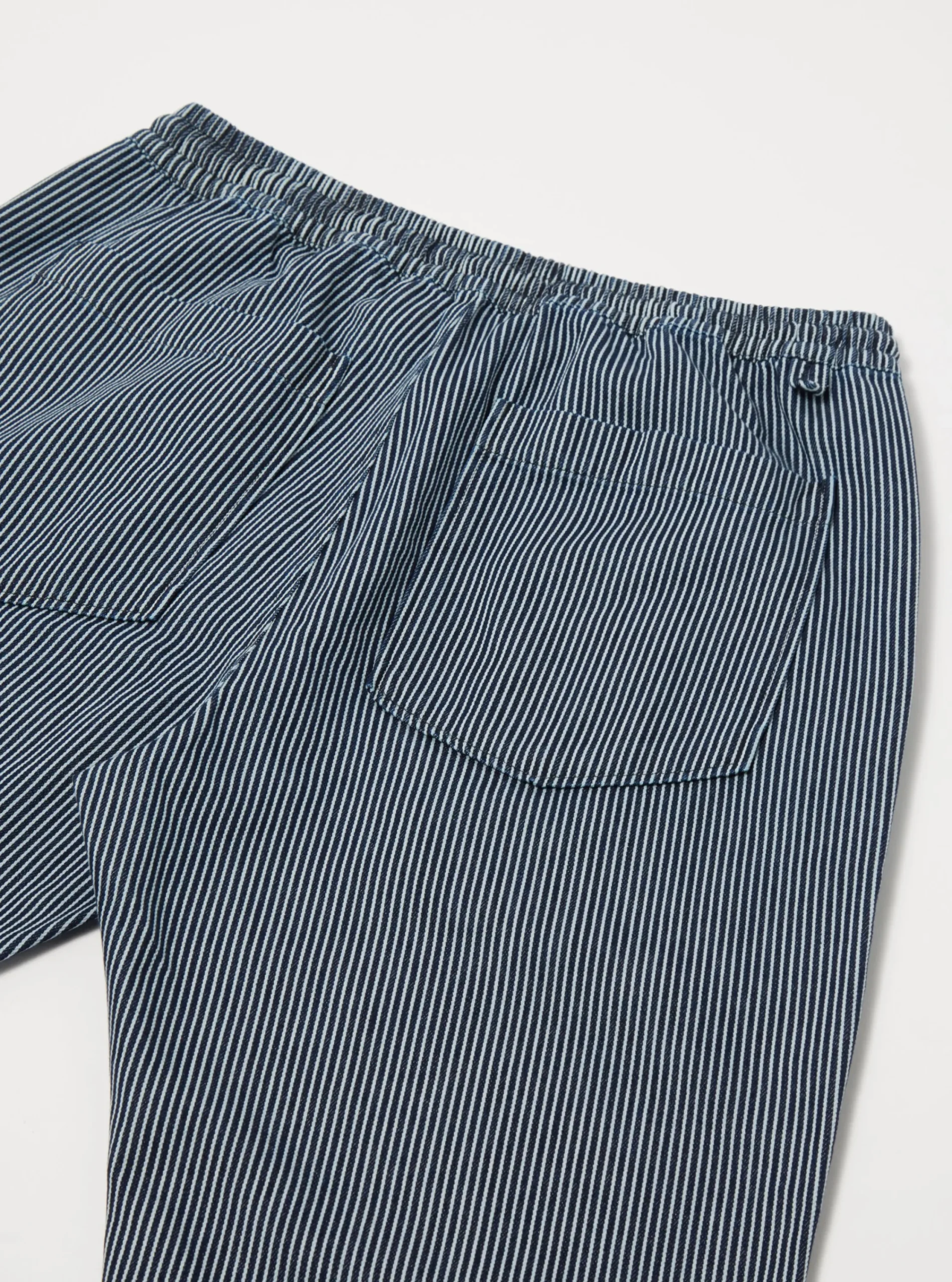Fashion Hi Water Trouser In Indigo Hickory Stripe Denim Men Trousers.