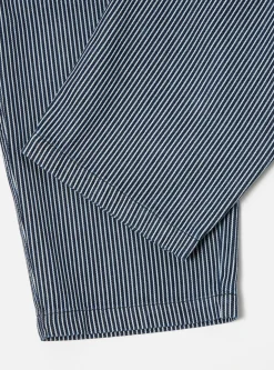 Fashion Hi Water Trouser In Indigo Hickory Stripe Denim Men Trousers.