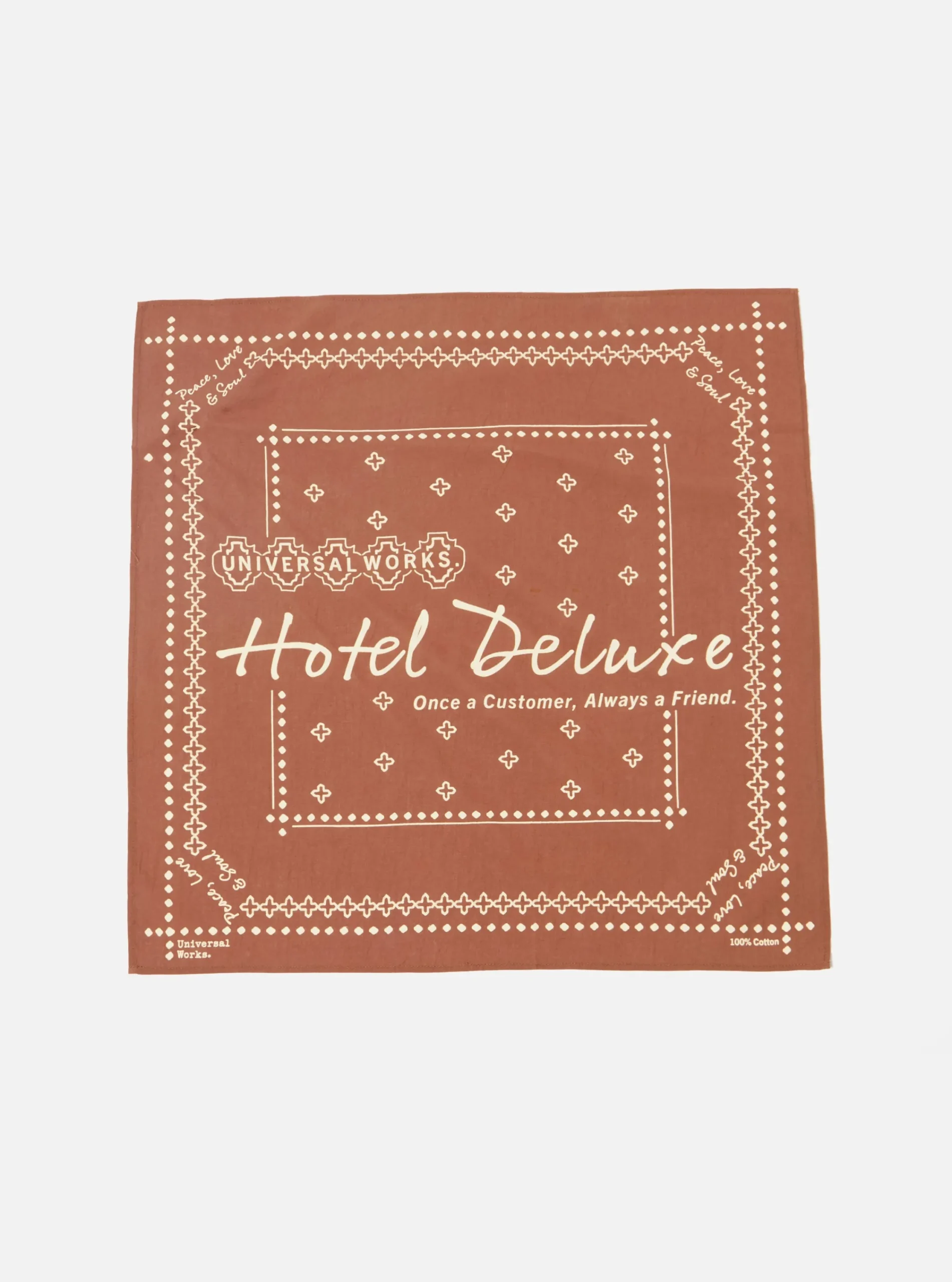 New Hotel Delux Neckerchief In Brown Cambric Men Accessories.