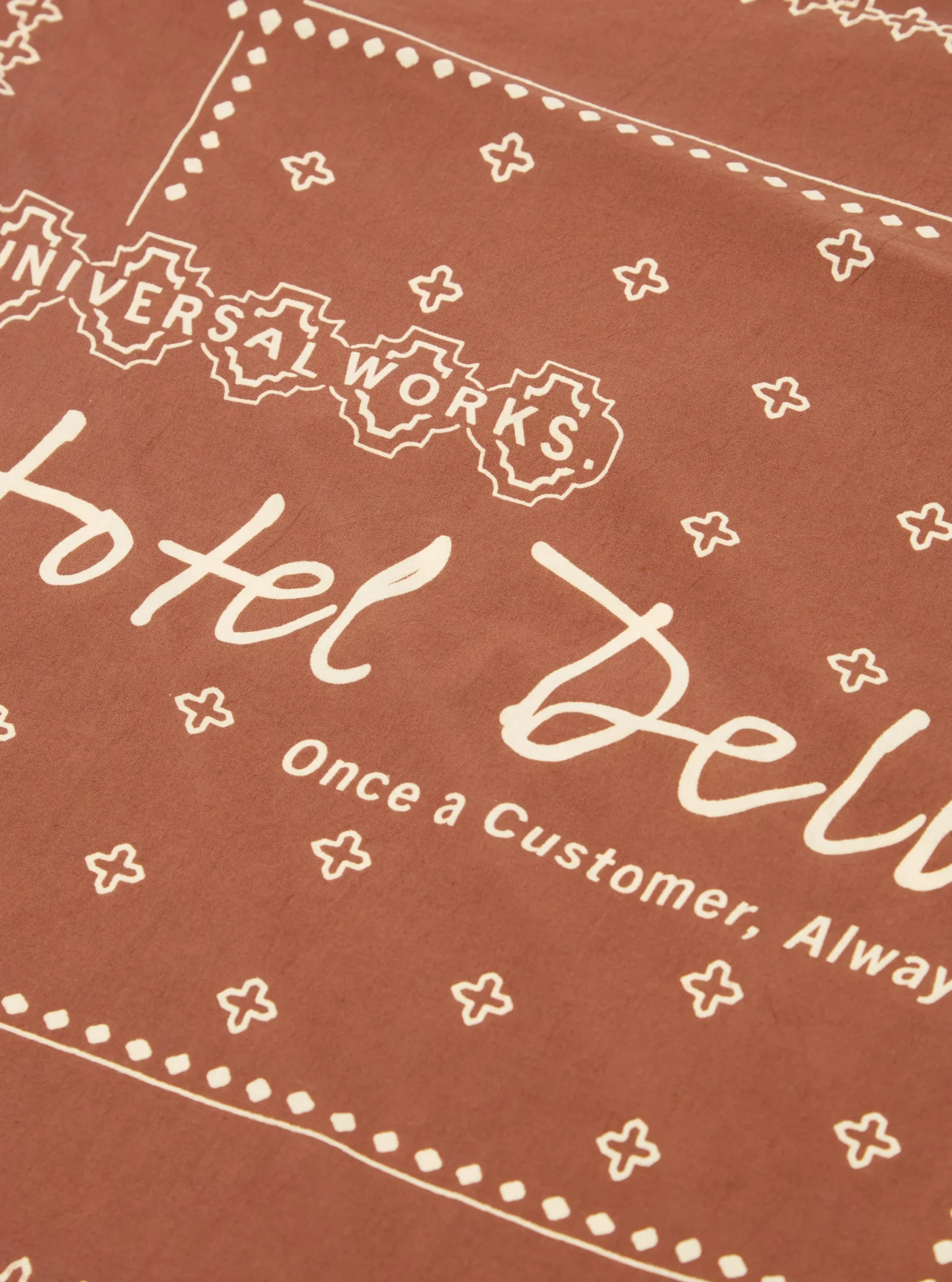 New Hotel Delux Neckerchief In Brown Cambric Men Accessories.