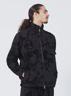 Store K Track Top In Black Japanese Flock Camo Men Jackets.