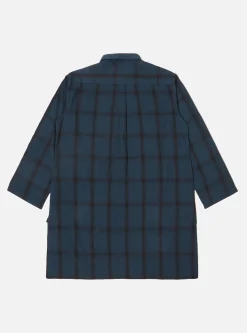 Best Sale Kurta Shirt In Navy Shadow Check Men Overshirts.