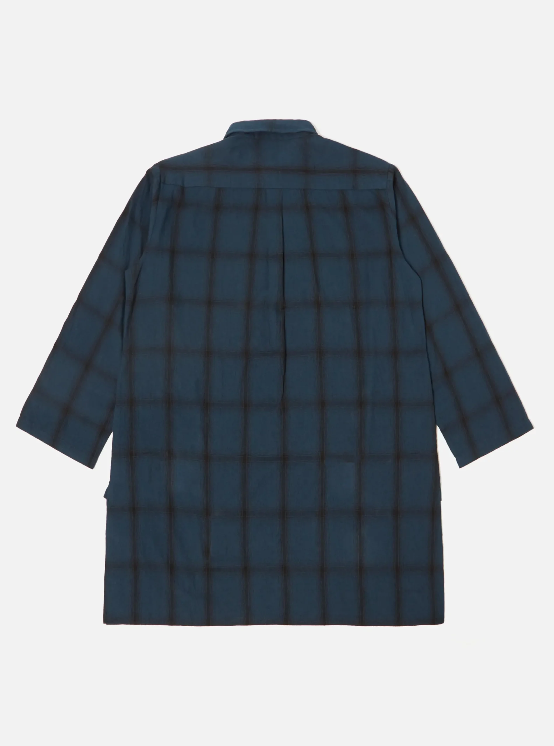 Best Sale Kurta Shirt In Navy Shadow Check Men Overshirts.