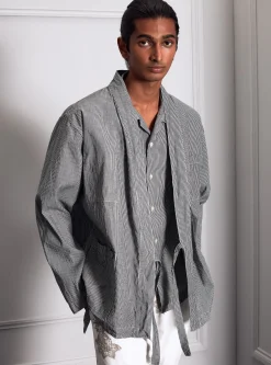 Discount Kyoto Work Jacket In Indigo Hickory Shirting Men Jackets.