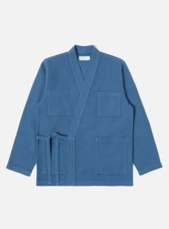 Cheap Kyoto Work Jacket In Faded Blue Japanese Waffle Men Jackets.