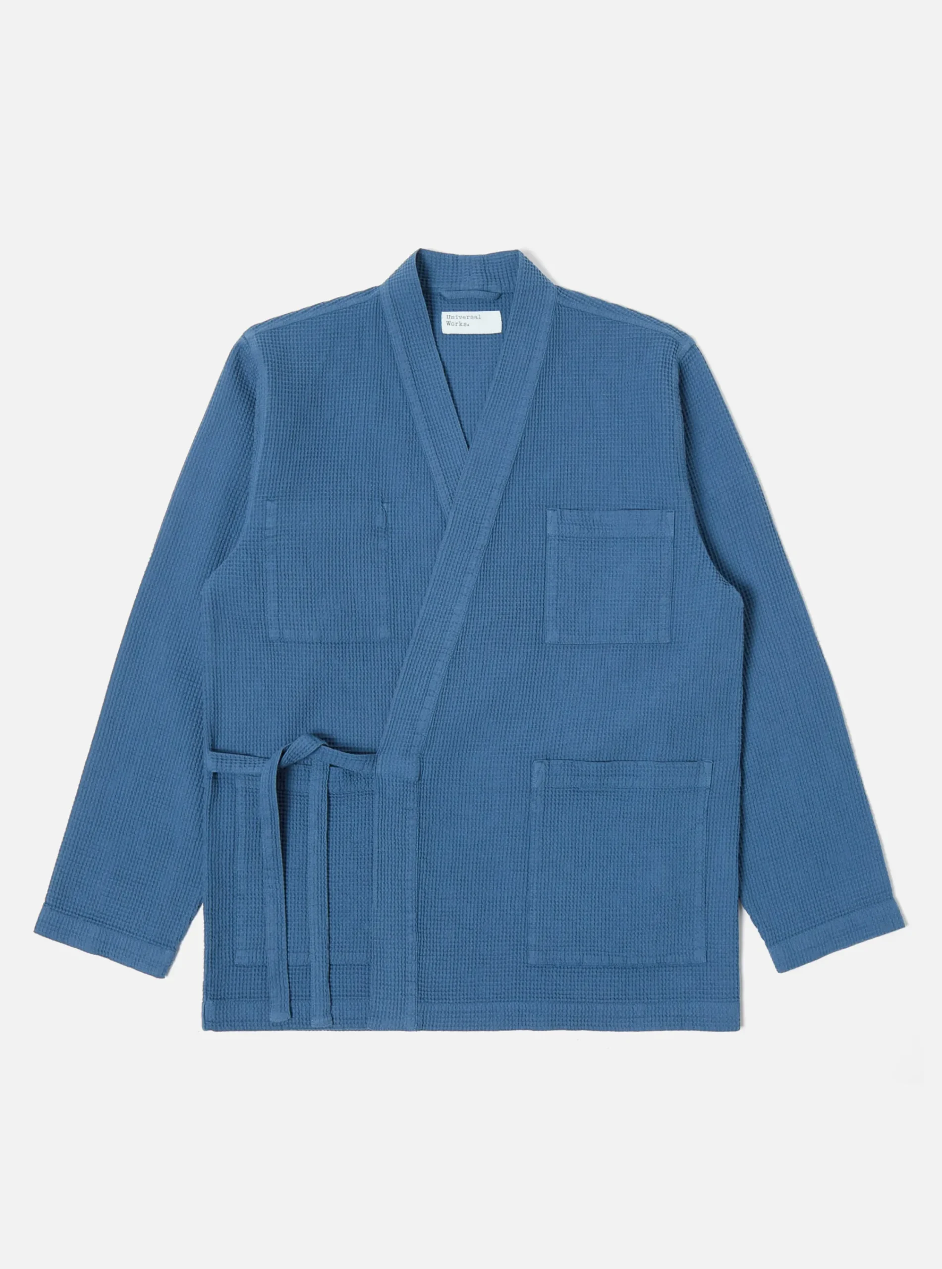 Cheap Kyoto Work Jacket In Faded Blue Japanese Waffle Men Jackets.