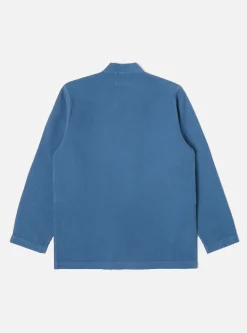 Cheap Kyoto Work Jacket In Faded Blue Japanese Waffle Men Jackets.