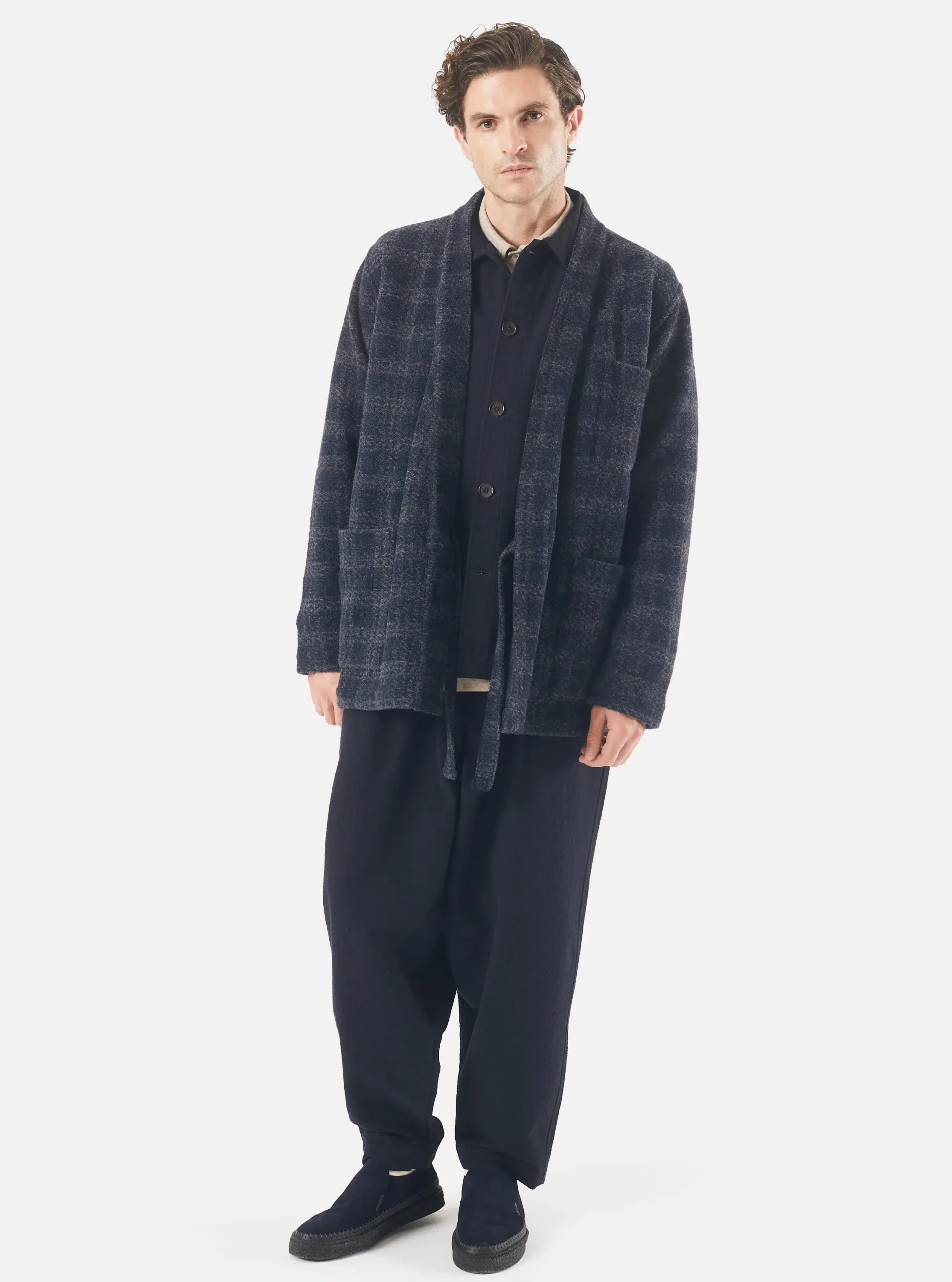 Best Sale Kyoto Work Jacket In Navy Swarm Fleece Men Fleece.