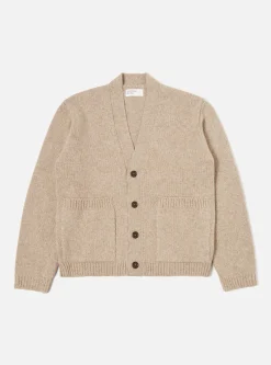 Store Langdale Cardigan In Oatmeal Eco Wool Men Knitwear.