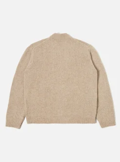 Store Langdale Cardigan In Oatmeal Eco Wool Men Knitwear.