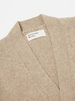 Store Langdale Cardigan In Oatmeal Eco Wool Men Knitwear.