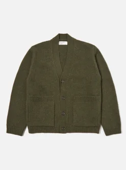 Online Langdale Cardigan In Olive Eco Wool Men Knitwear.
