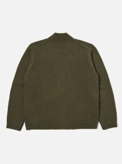Online Langdale Cardigan In Olive Eco Wool Men Knitwear.