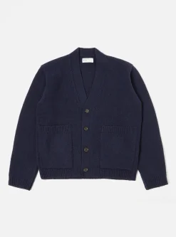 Cheap Langdale Cardigan In Navy Eco Wool Men Knitwear.