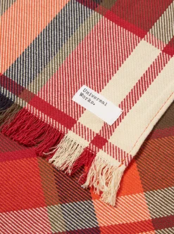 Cheap Long Scarf In Red Earth Check Men Accessories.