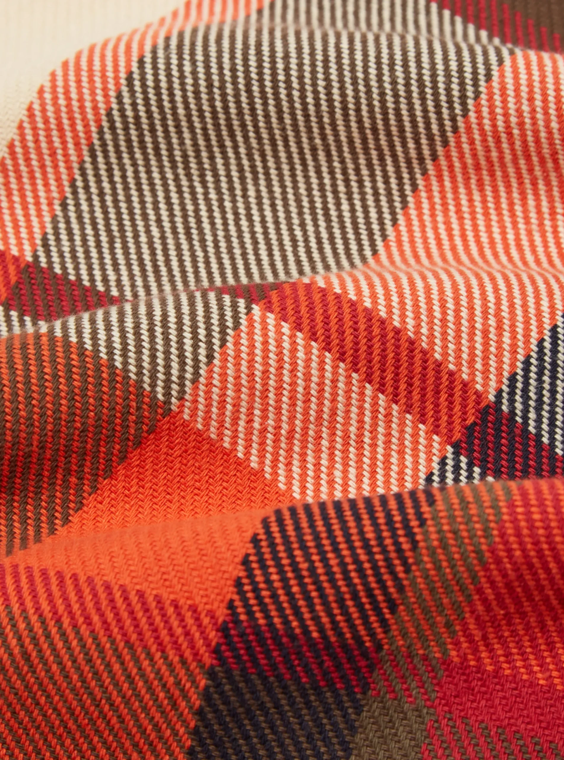 Cheap Long Scarf In Red Earth Check Men Accessories.