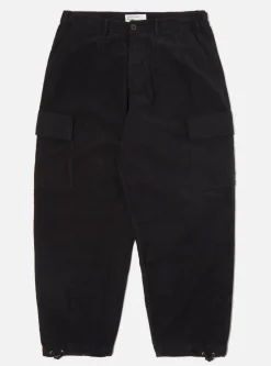 Hot Loose Cargo Pant In Dark Navy Lightweight Moleskin Men Trousers.