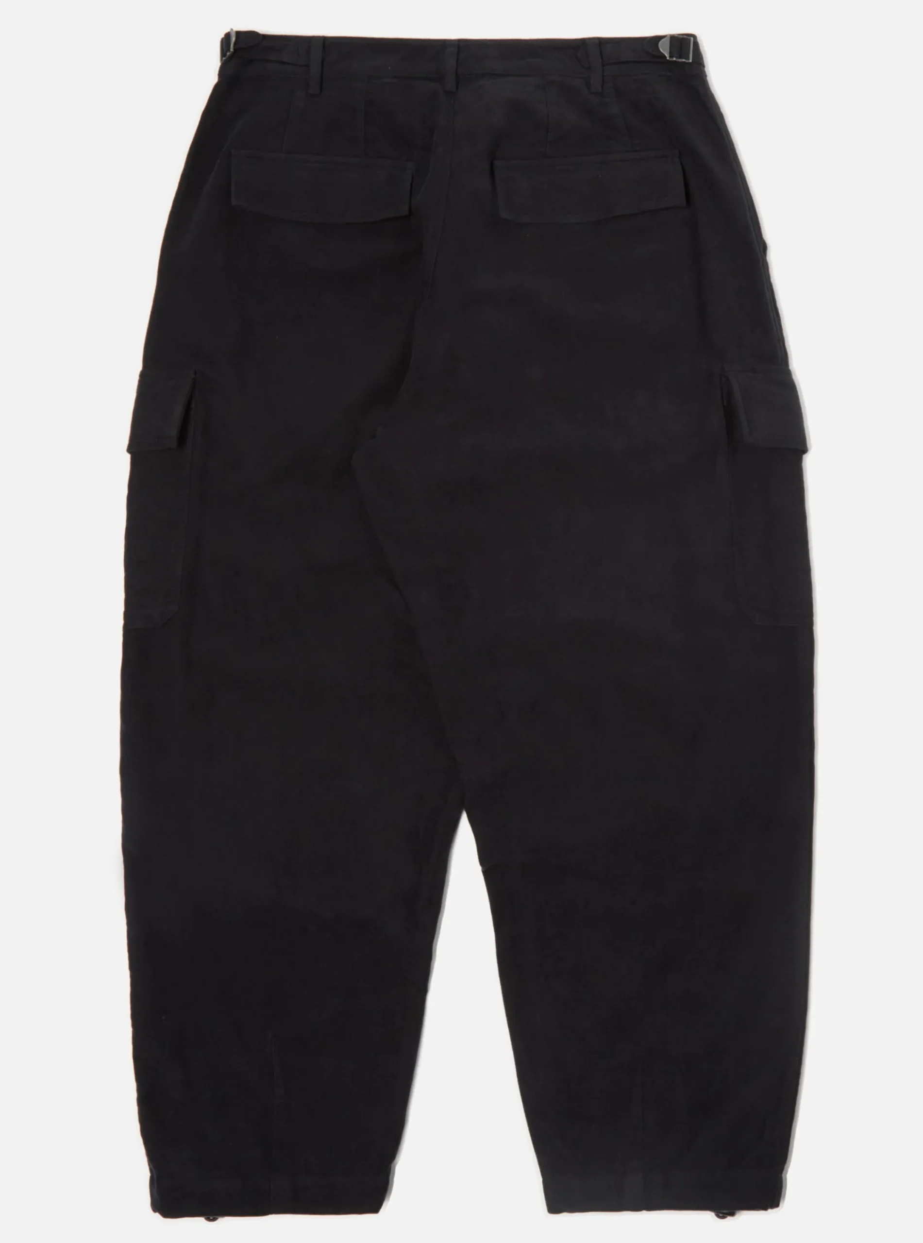 Hot Loose Cargo Pant In Dark Navy Lightweight Moleskin Men Trousers.