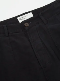 Hot Loose Cargo Pant In Dark Navy Lightweight Moleskin Men Trousers.