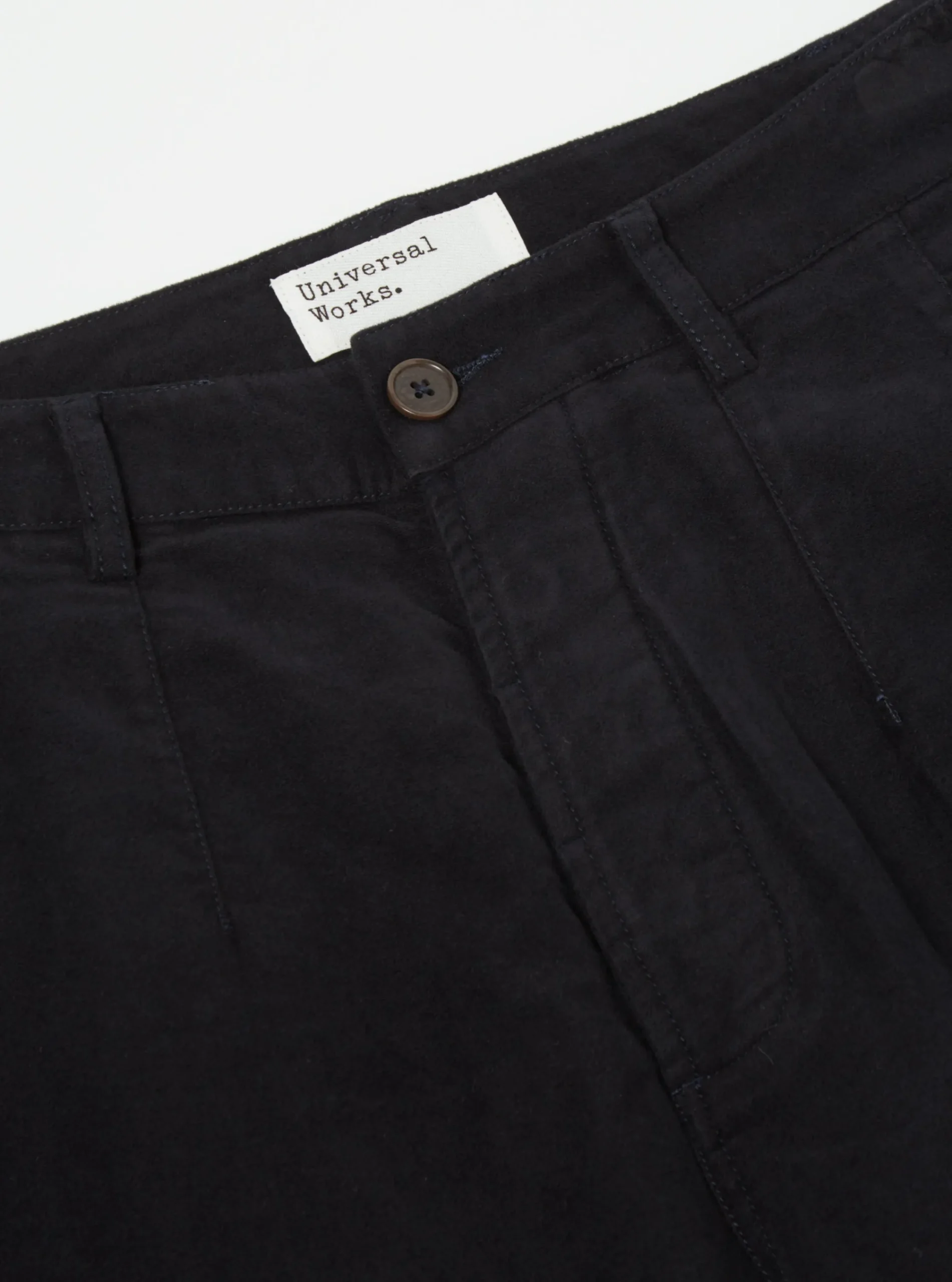 Hot Loose Cargo Pant In Dark Navy Lightweight Moleskin Men Trousers.