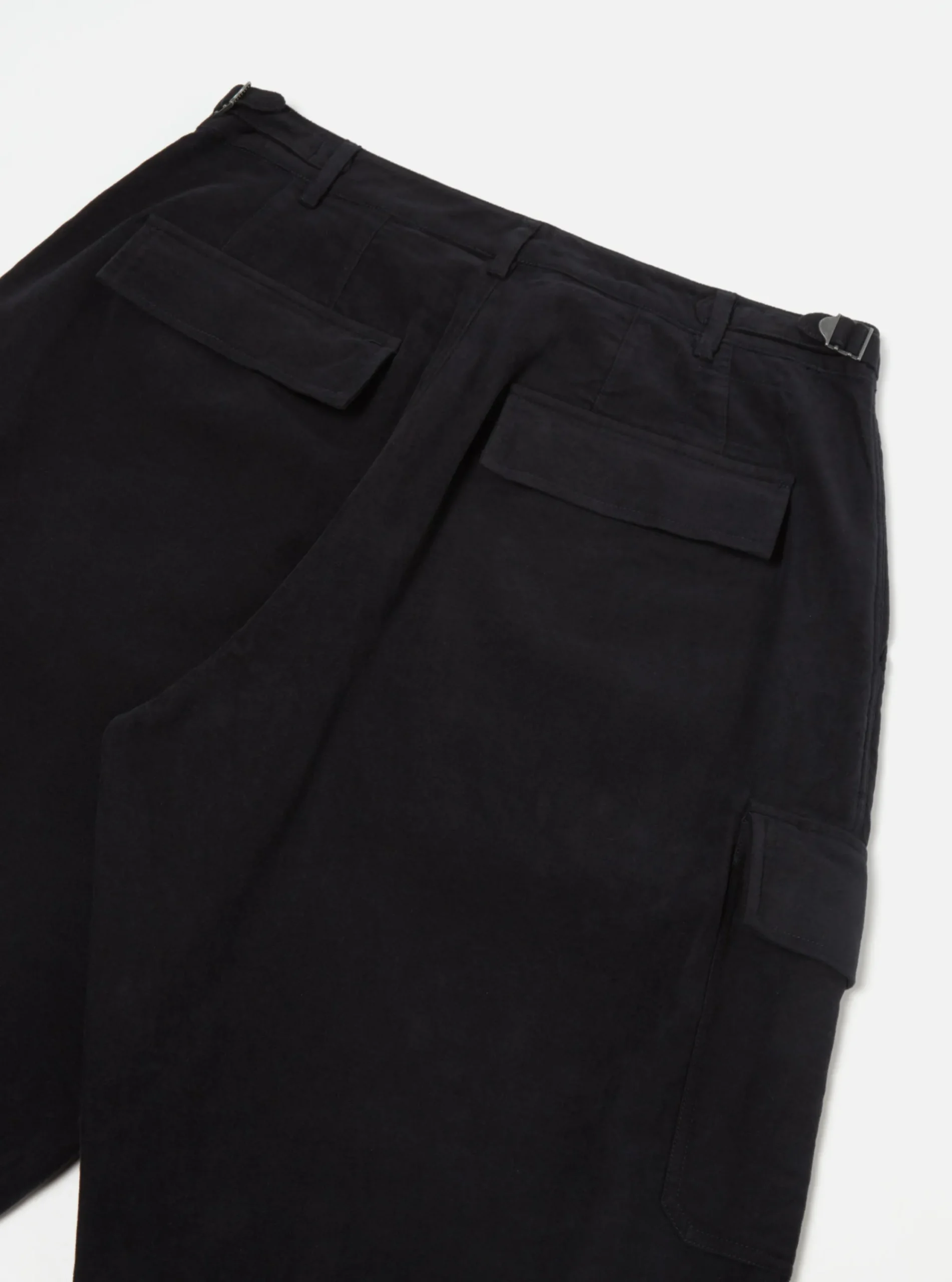 Hot Loose Cargo Pant In Dark Navy Lightweight Moleskin Men Trousers.