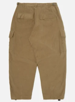 Sale Loose Cargo Pant In Lovat Lightweight Moleskin Men Trousers.