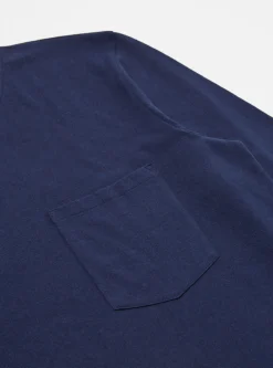 Flash Sale L/S Big Pocket Tee In Navy Recycled Wool Mix Sj Men Tees & Sweats.