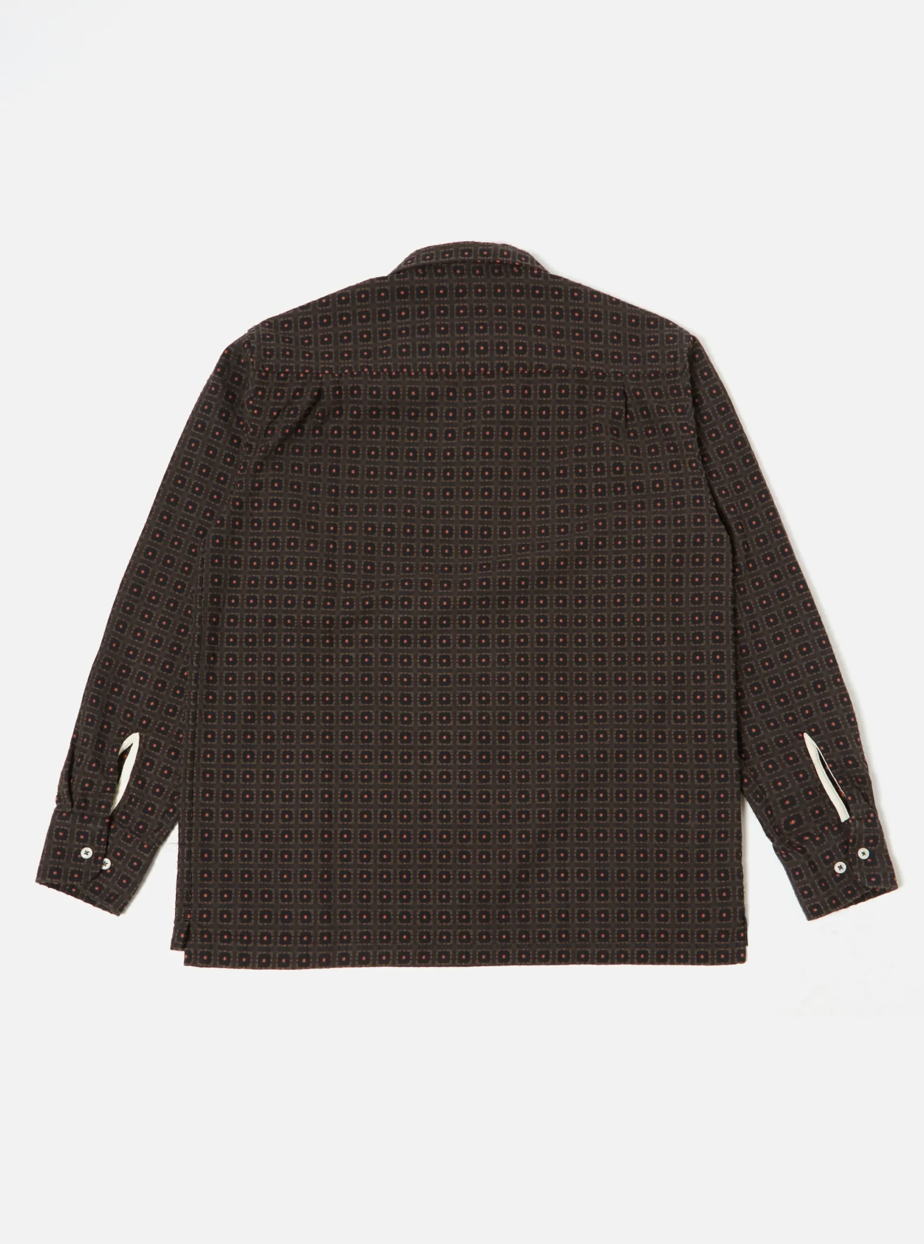 Flash Sale L/S Camp Shirt In Brown Delos 8 Cotton Men Overshirts.