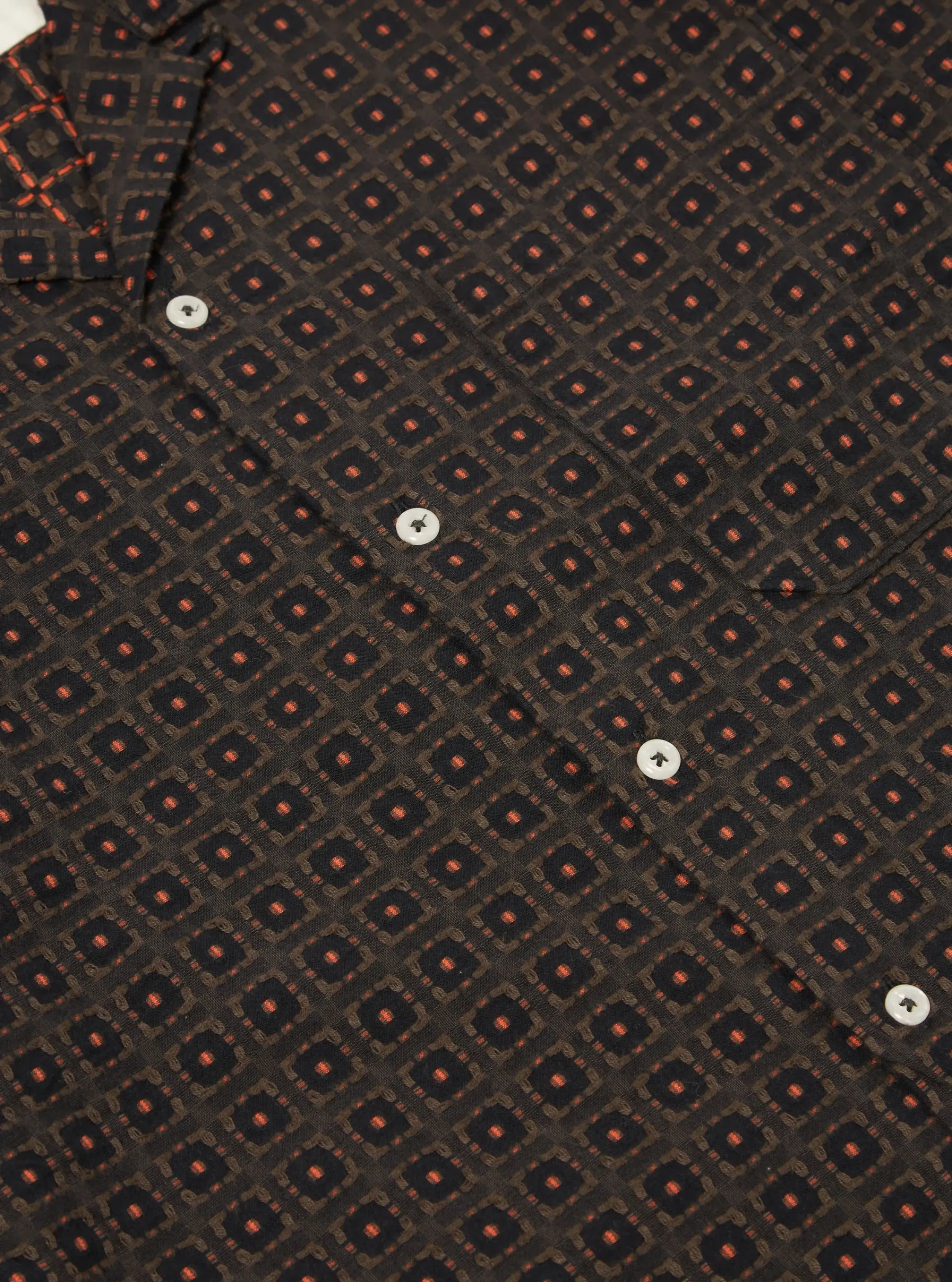 Flash Sale L/S Camp Shirt In Brown Delos 8 Cotton Men Overshirts.
