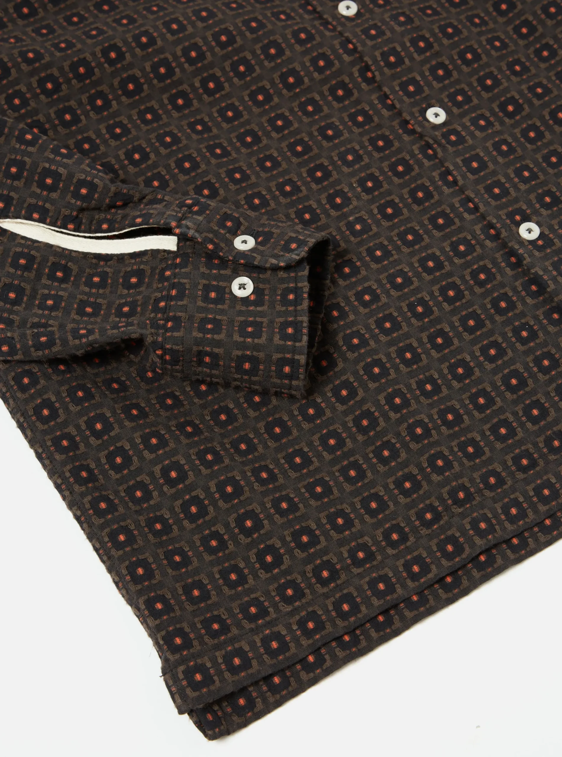 Flash Sale L/S Camp Shirt In Brown Delos 8 Cotton Men Overshirts.