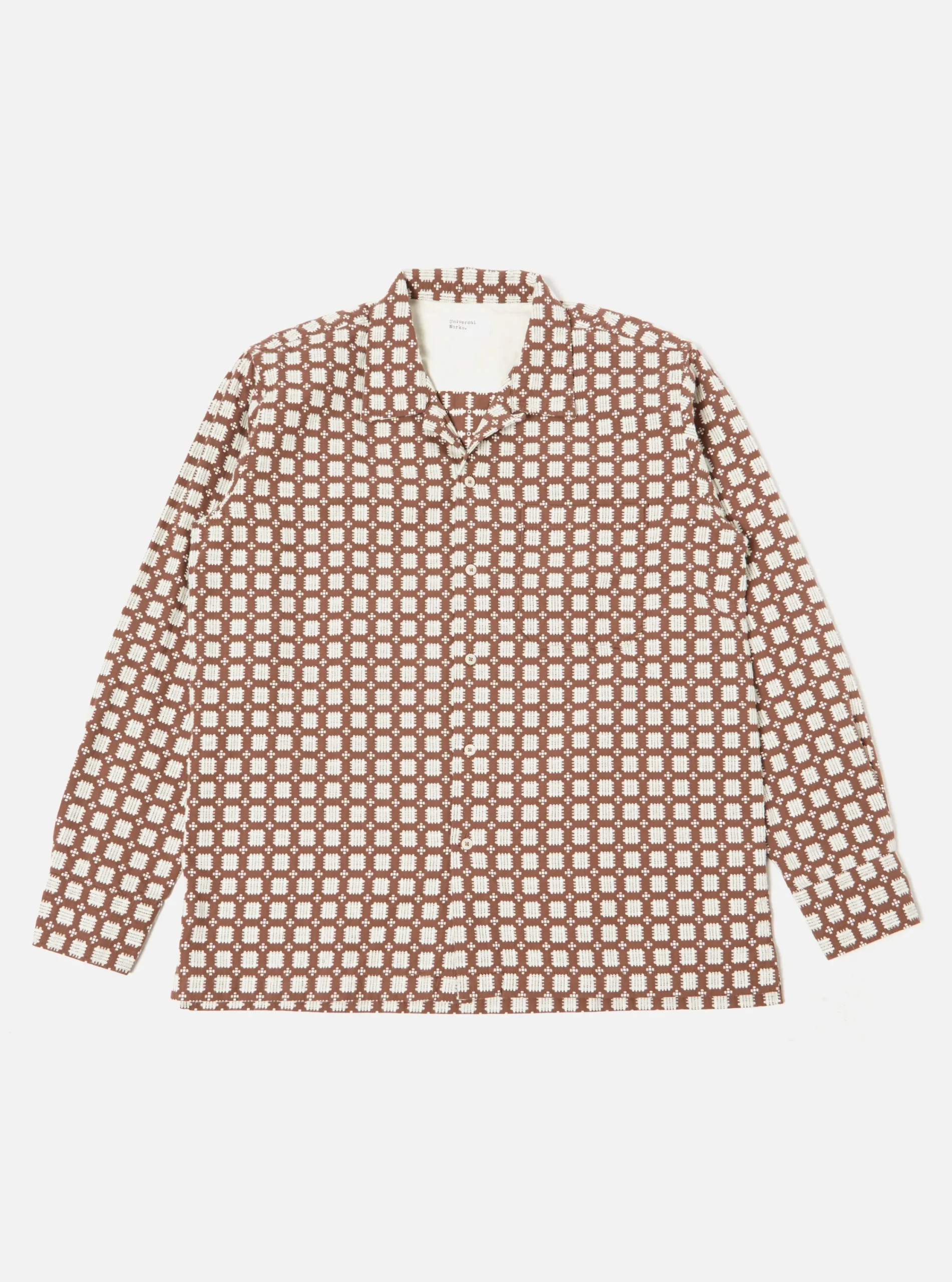 Shop L/S Camp Shirt In Sand Delos 8 Cotton Men Overshirts.