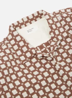 Shop L/S Camp Shirt In Sand Delos 8 Cotton Men Overshirts.