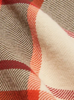 Discount L/S Utility Shirt In Red Earth Check Men Overshirts.