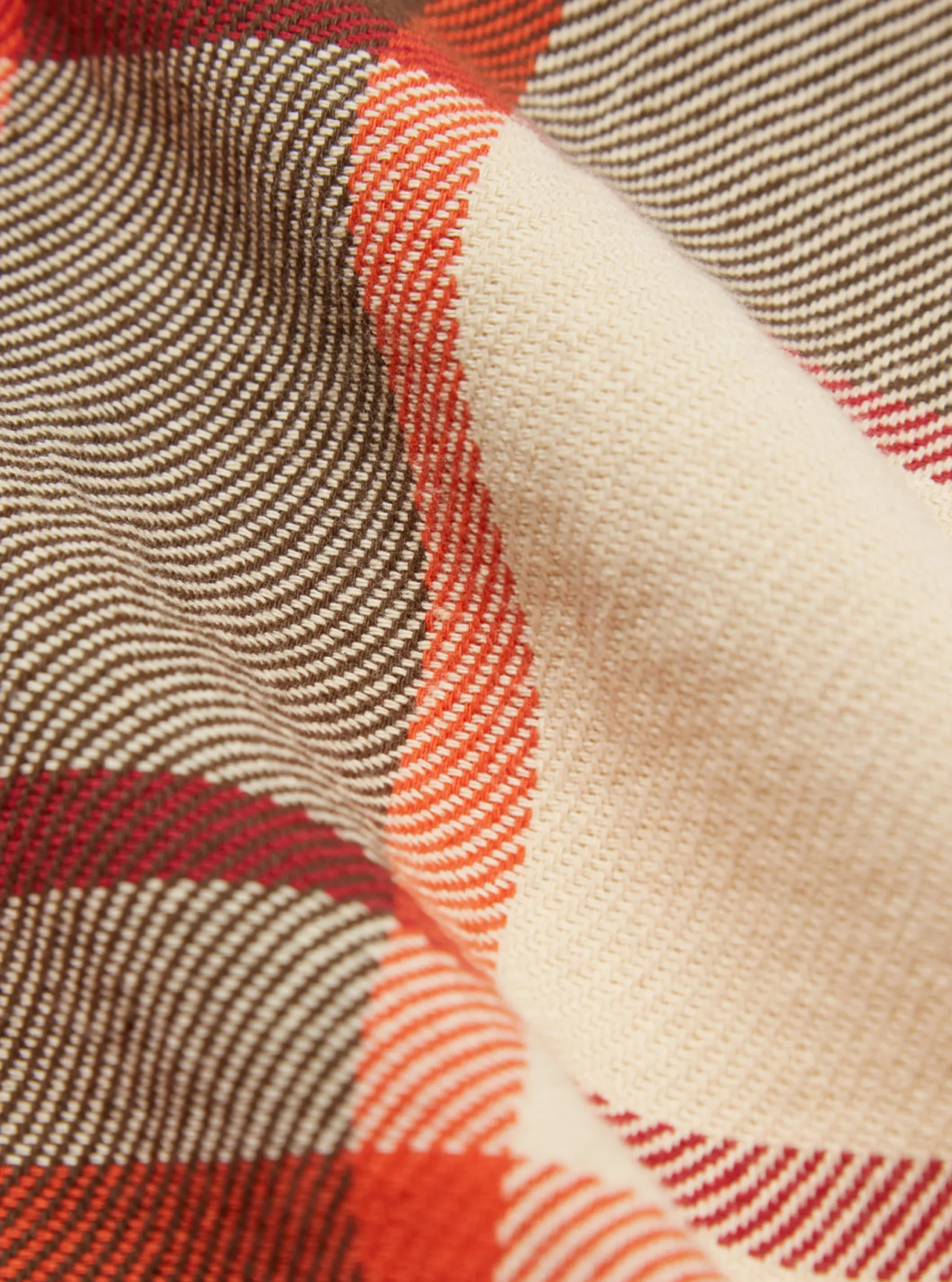 Discount L/S Utility Shirt In Red Earth Check Men Overshirts.