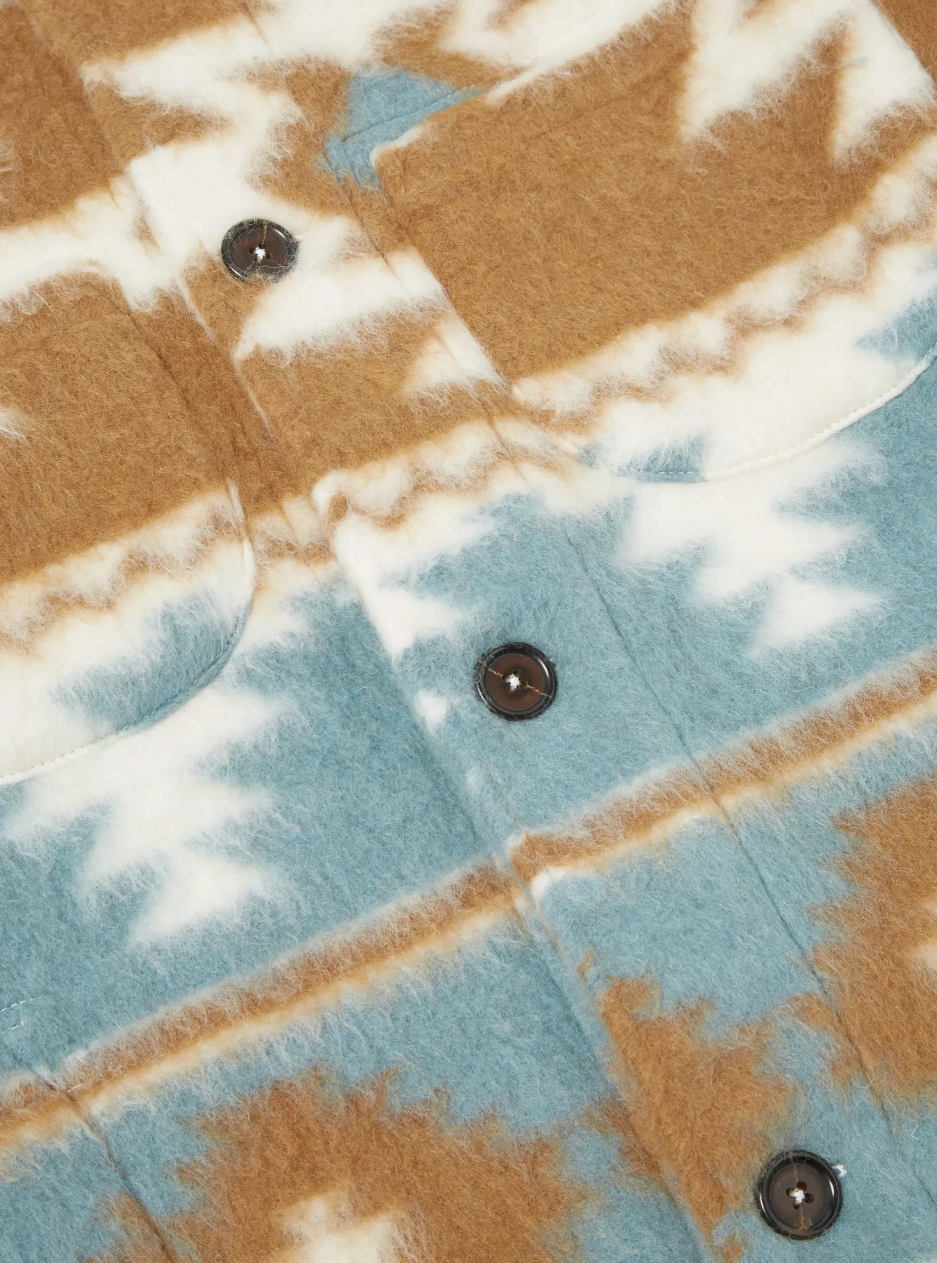 Fashion Lumber Jacket In Sand/Ecru Santa Fe Fleece Men Fleece.