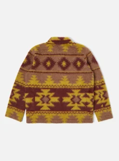 Sale Lumber Jacket In Burgundy/Mustard Santa Fe Fleece Men Fleece.