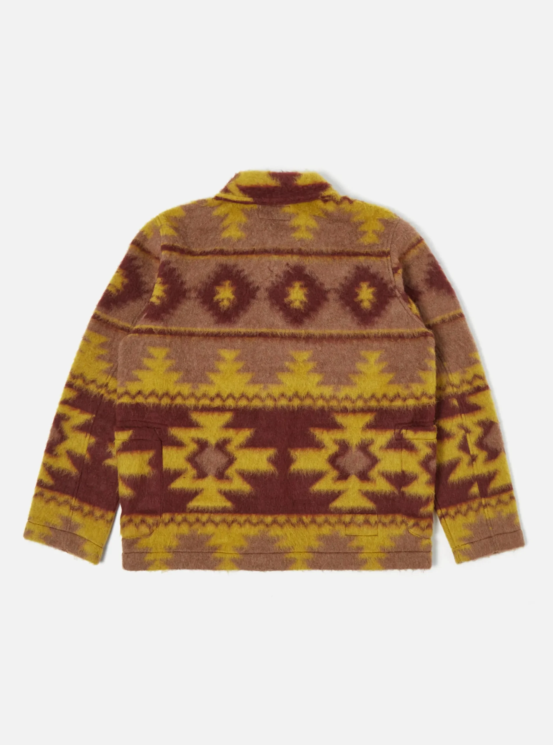 Sale Lumber Jacket In Burgundy/Mustard Santa Fe Fleece Men Fleece.
