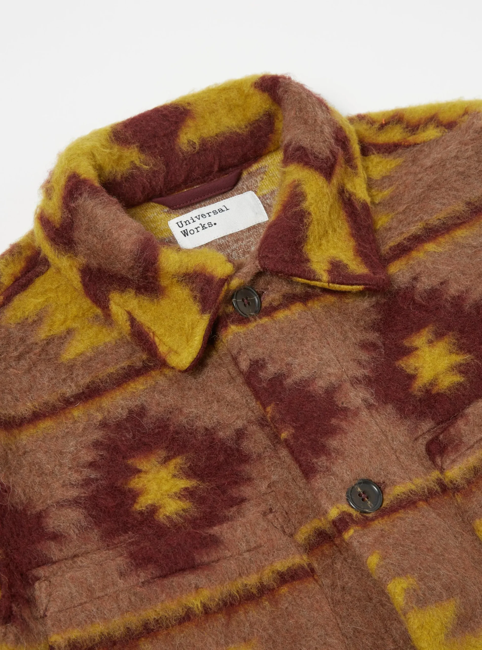 Sale Lumber Jacket In Burgundy/Mustard Santa Fe Fleece Men Fleece.