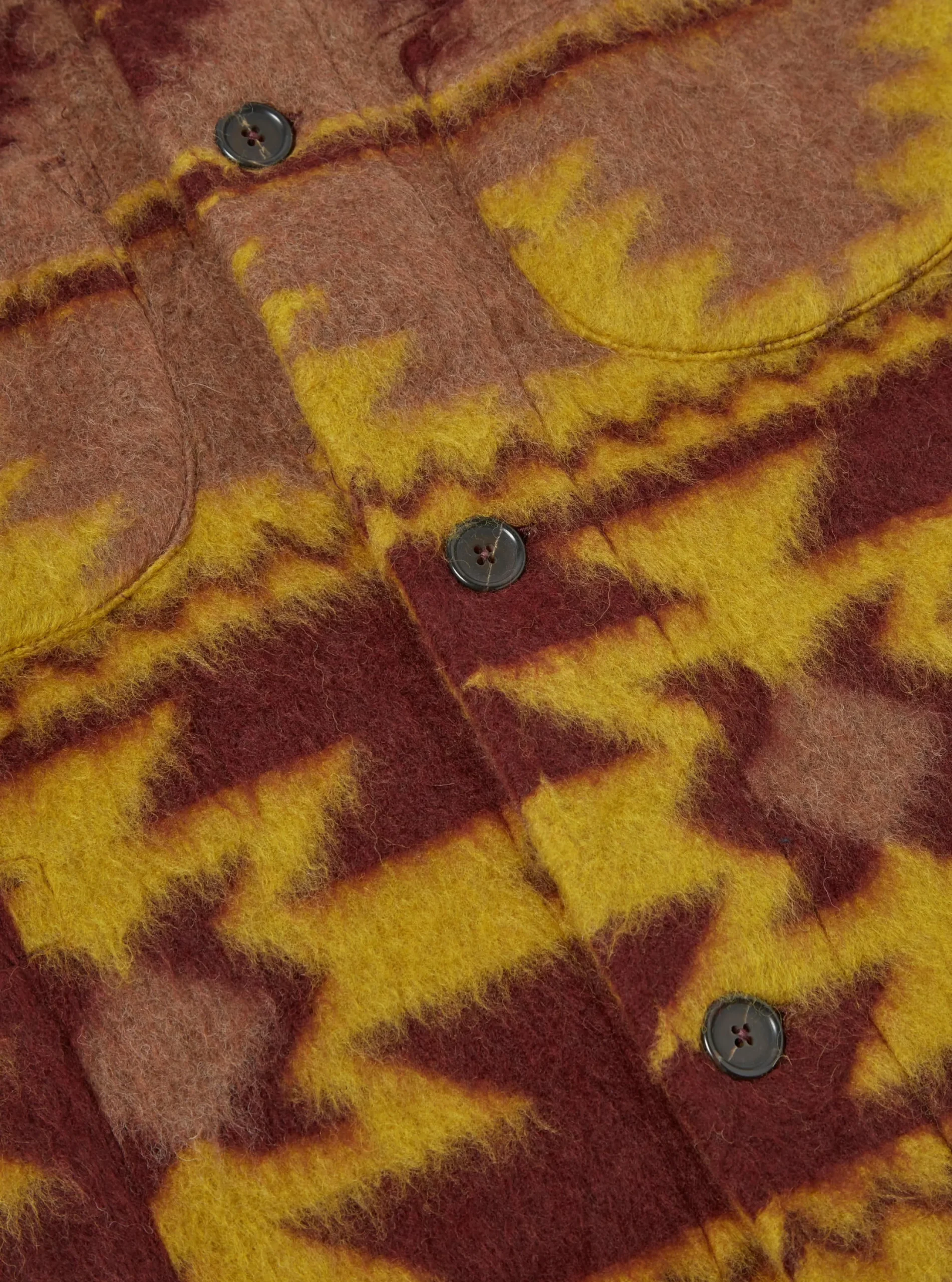 Sale Lumber Jacket In Burgundy/Mustard Santa Fe Fleece Men Fleece.