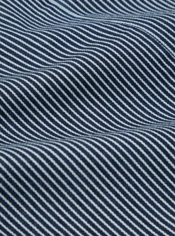 Fashion Manor Jacket In Indigo Hickory Stripe Denim Men Jackets.